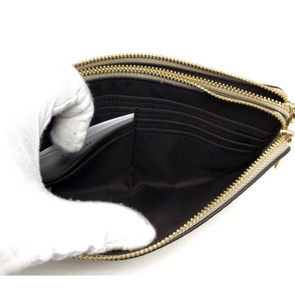 Coach Signature PVC Double Zip Wallet - Picture 3 of 5